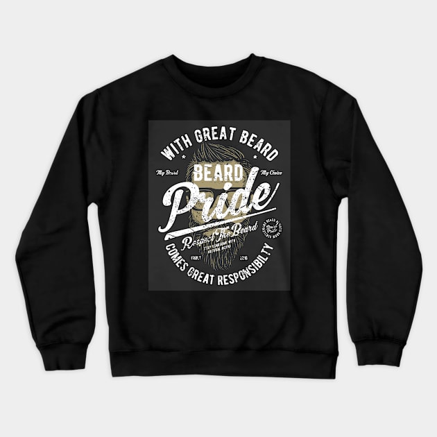 Beard Pride Beard Guy Shirt Berded Man Real Men Have Beards Crewneck Sweatshirt by MrWatanabe